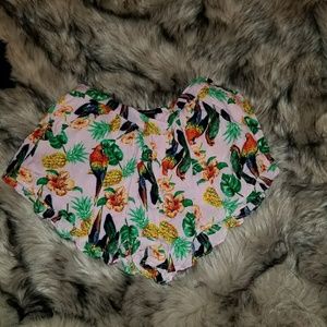 Tropical Flowy double lined shorts